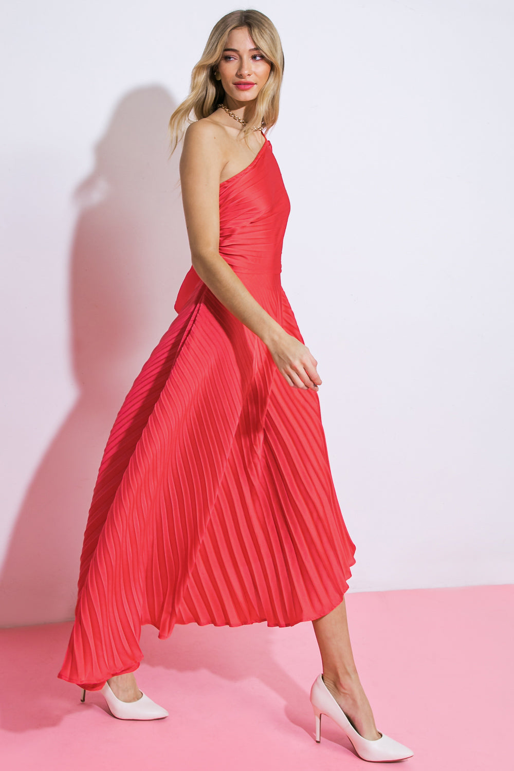 WRITE THIS DOWN WOVEN MIDI DRESS Flying Tomato